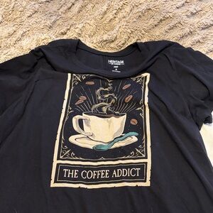 Torrid Heritage Black 'The Coffee Addict' Graphic Tee